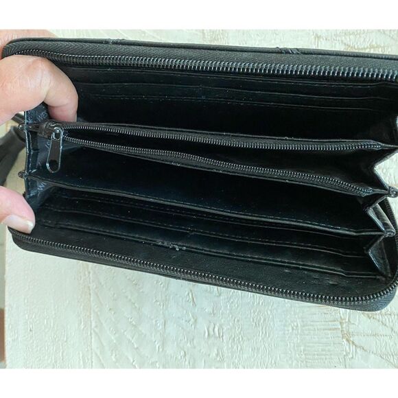 Nine West Black Zip Around Wallet - Picture 3 of 6